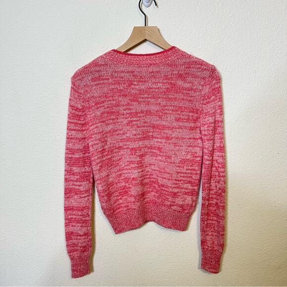 Vanessa Bruno Jaslin Marled Pink Sweater Button Shoulder Baby Alpaca Size S - Picture 8 of 10